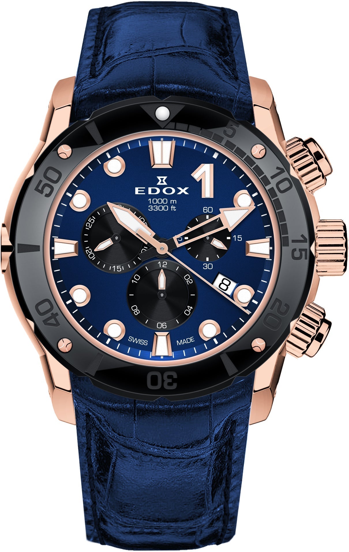 Edox CO-1 Chrono Quartz Watch 10242 TINR BUIRN Image 1