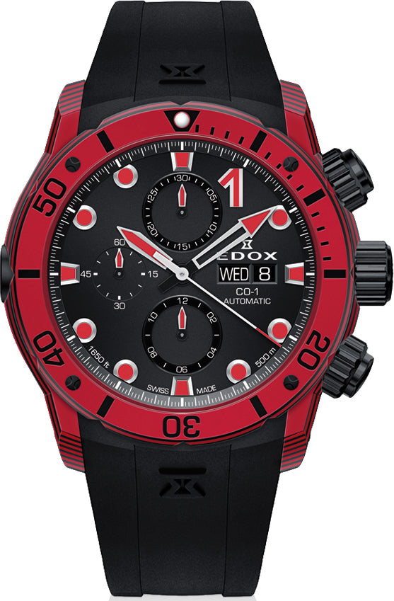 Edox Watch CO-1 Chronograph Automatic 01125 CLNRN NINRO