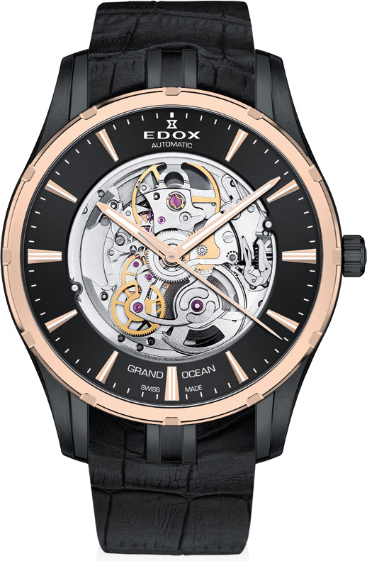 Edox Watch Grand Ocean Automatic Skeleton 85301 357RN NIR