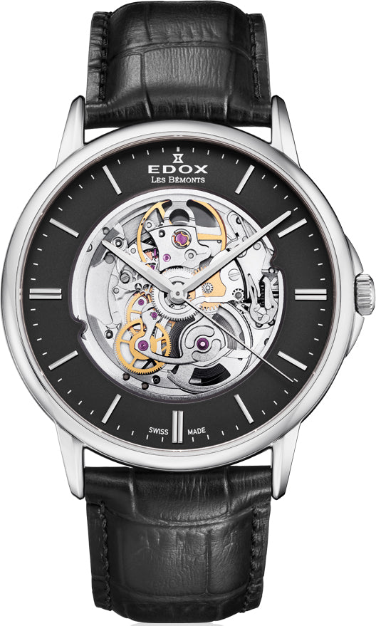 Edox Watch Les Bemonts Automatic Skeleton 85300 3 NIN