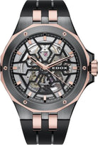 Edox Watch Delfin Mecano 3 Hands Skeleton 85303 357GR NRN
