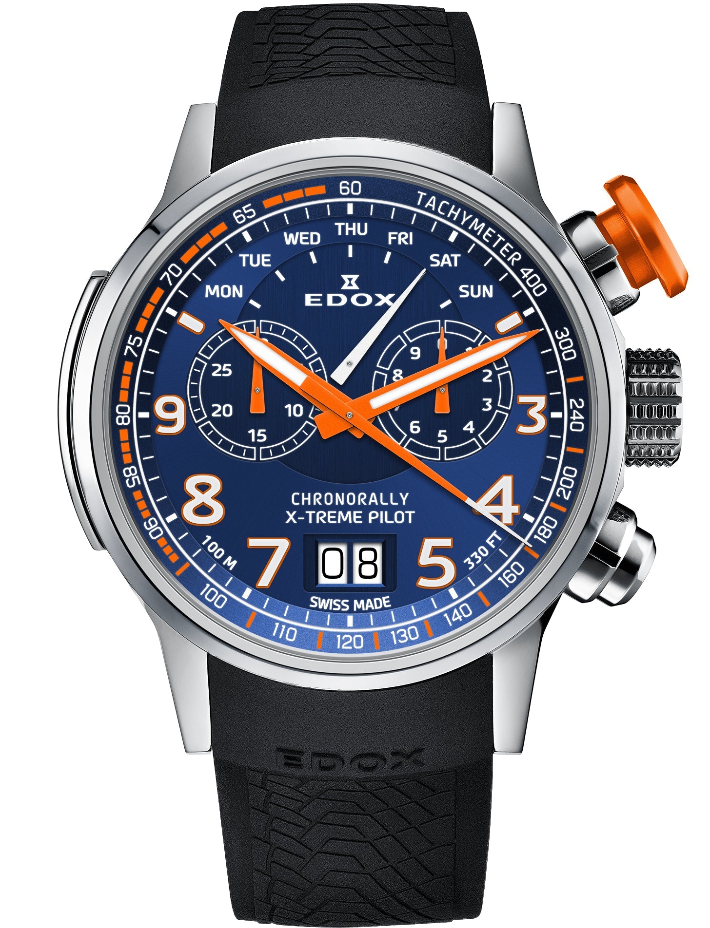 Edox Watch Chronorally Quartz Chronograph Titanium 38001 TINOCA BUO3