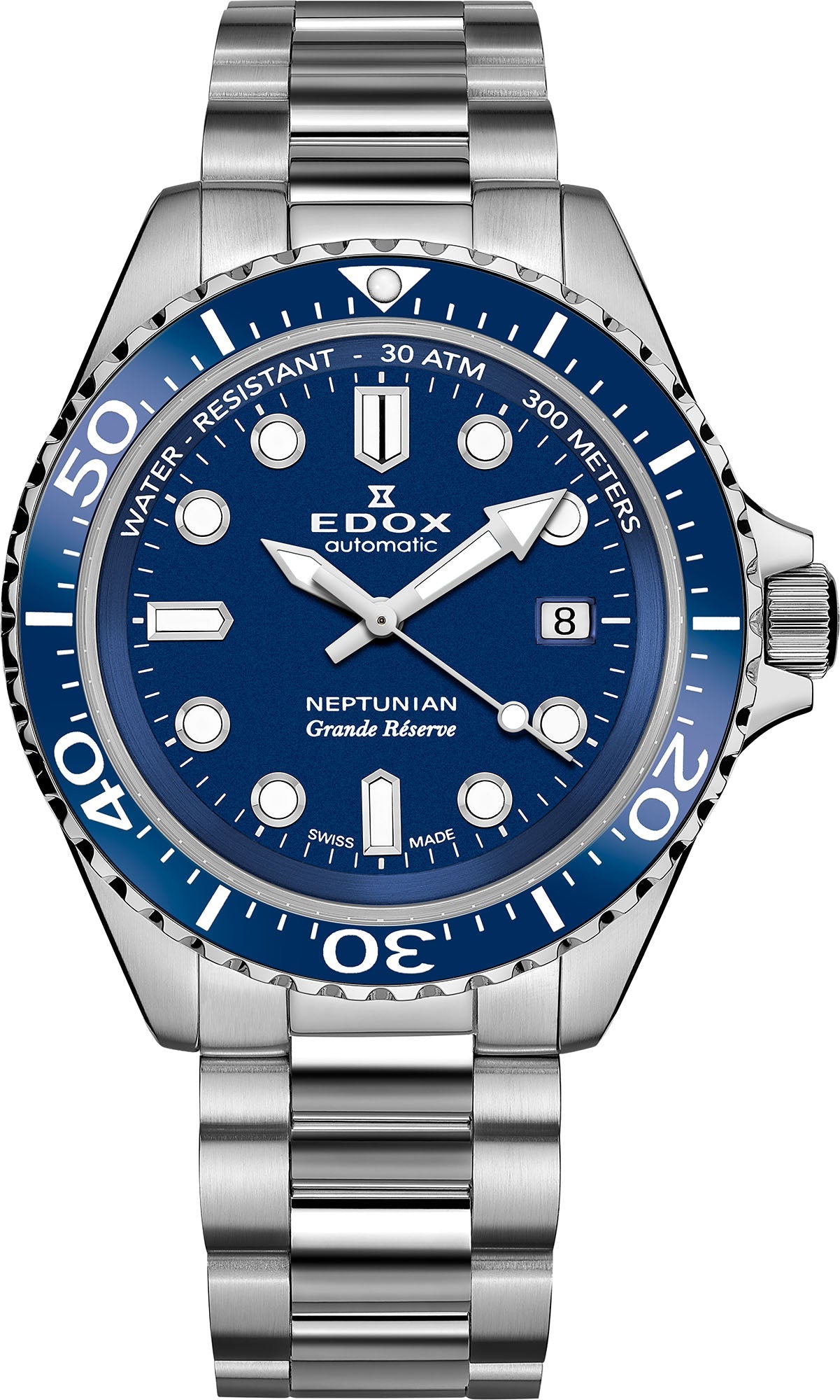 Edox Watch Neptunian Bracelet Mens 80801 3BUM BUIN