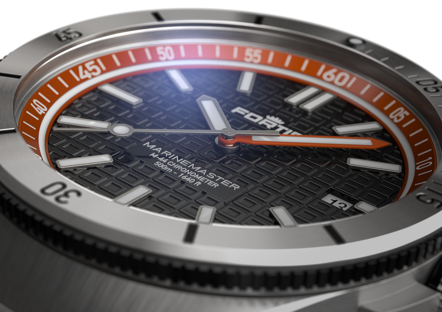Fortis Marinemaster M-44 Amber Orange Watch F8120014 Image 11
