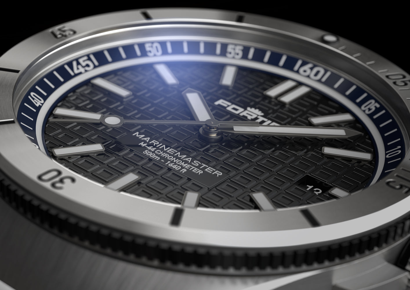Fortis Marinemaster M 44 Ocean Blue Bracelet Watch F8120022 Image 9