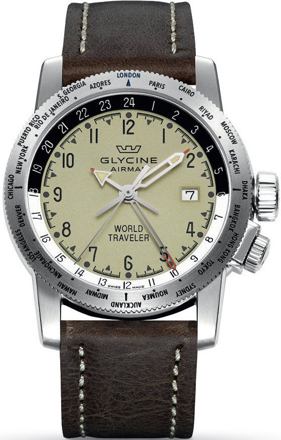 Glycine Watch Airman World Traveler 3939.15.LB7BF