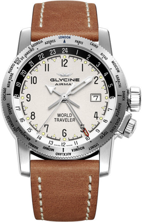 Glycine Watch Airman World Traveler 3939.111.LB7BH