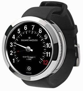 Giuliano Mazzuoli Contagiri Steel With Black Dial 1010ST-02