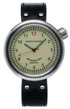Giuliano Mazzuoli Manometro Brushed Ivory Dial Right Crown MRB01 Black Strap