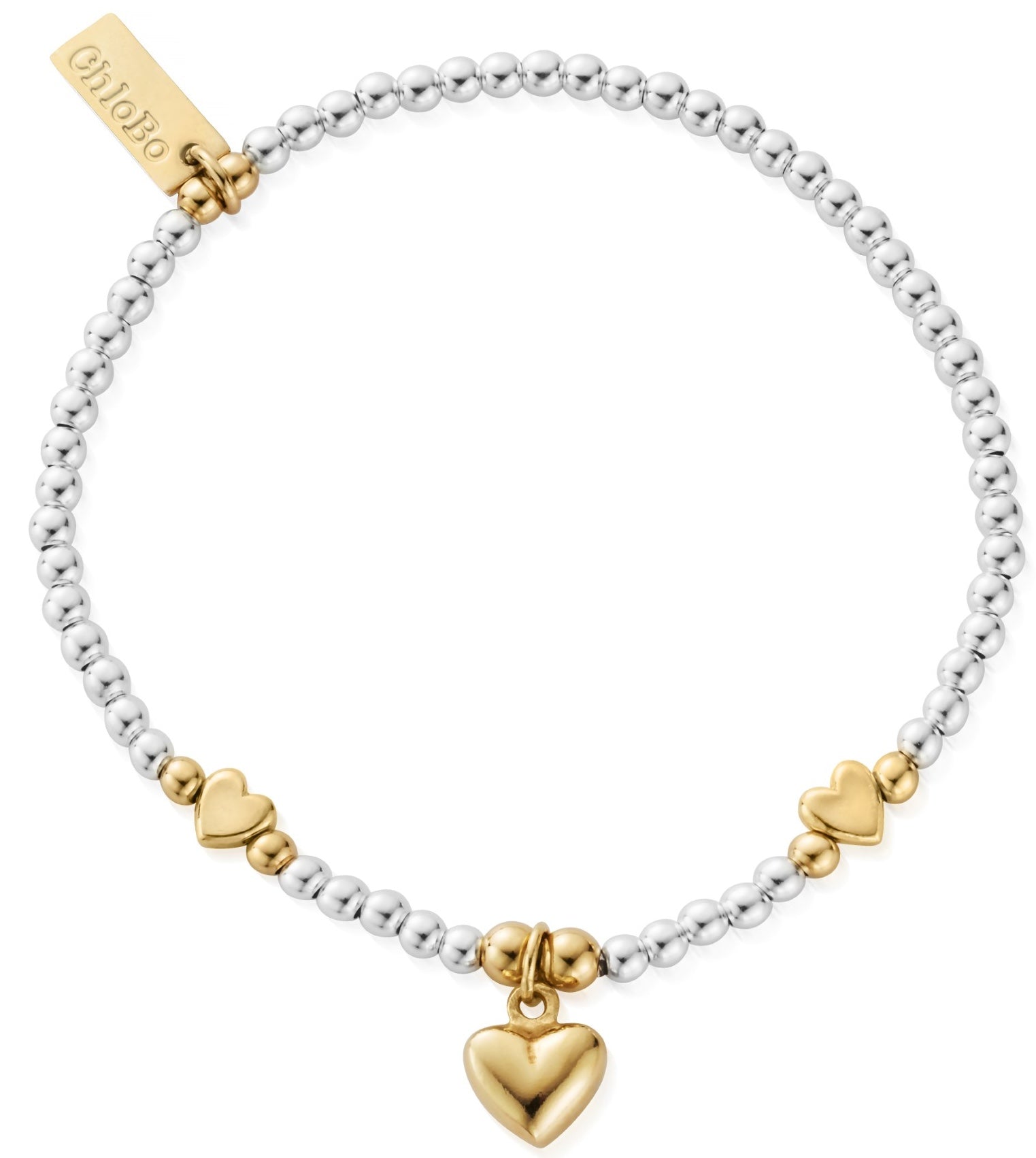Chlobo Silver GP Golden Moments of Love Bracelet
