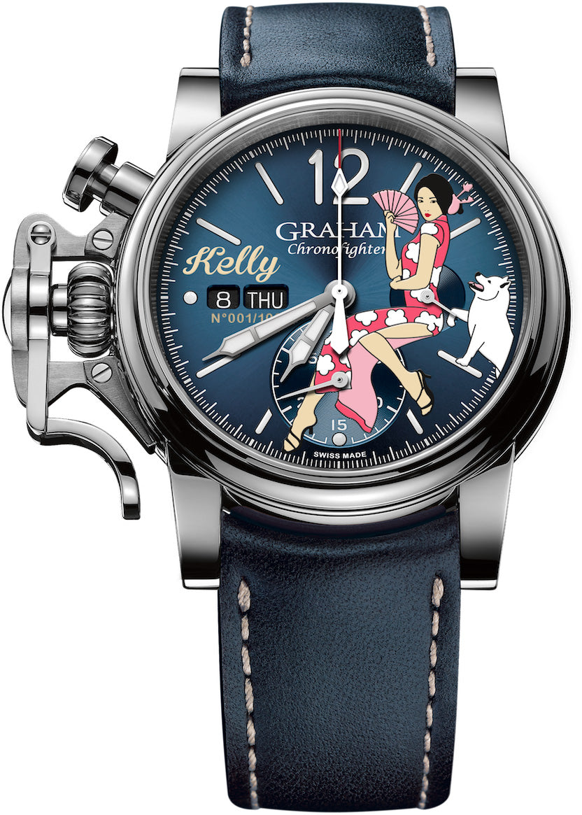 Graham Watch Chronofighter Vintage Nose Art Kelly Limited Edition 2CVAS.U08A.L129S