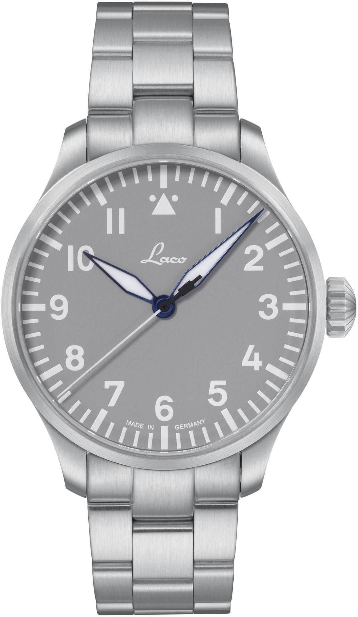 Laco Watch Flieger Basic Augsburg Grau 42 Bracelet 862158.MB