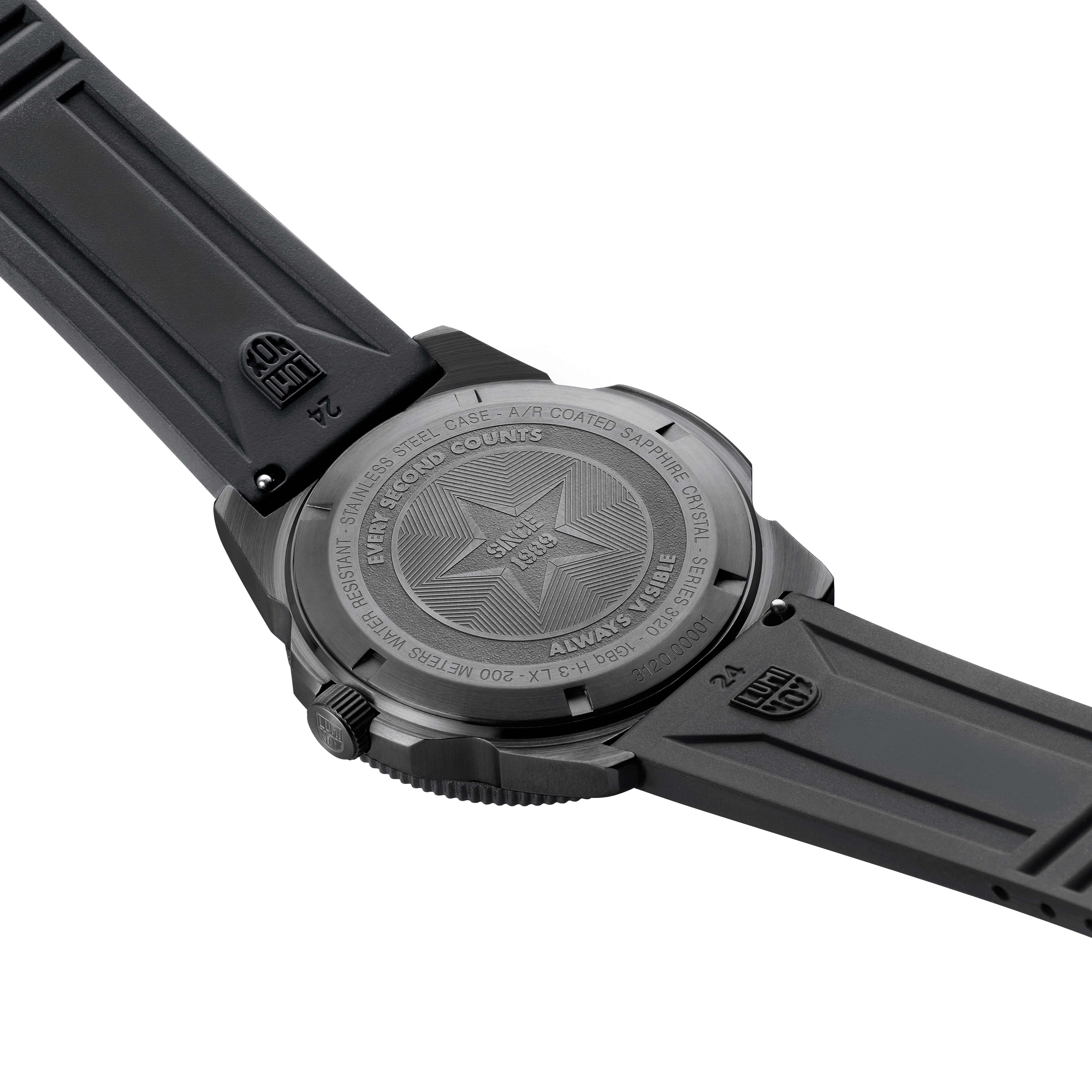 Luminox Pacific Diver Black Steel Blue 3120 Series Watch XS.3123.B Image 4
