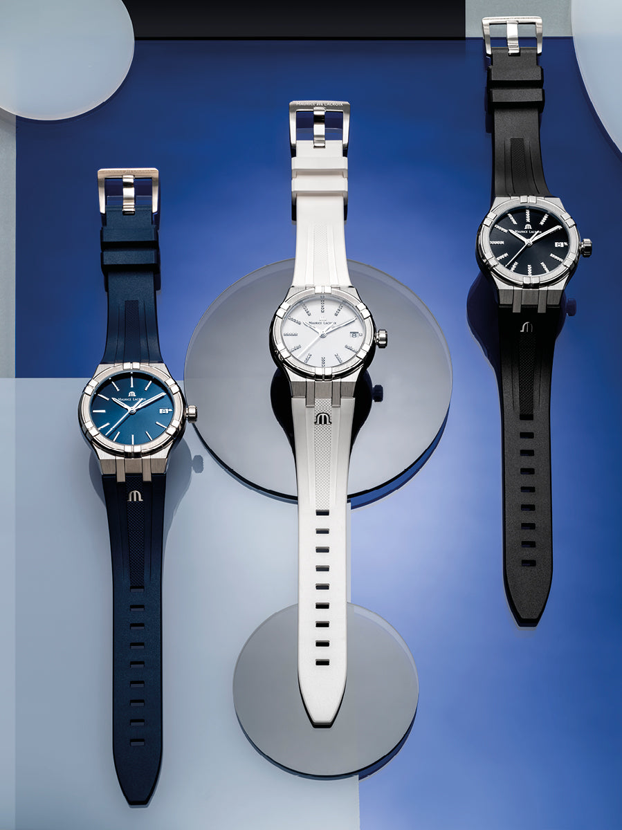 Maurice Lacroix Aikon Quartz Blue Sunray Watch AI1106-SS000-430-4 Image 5