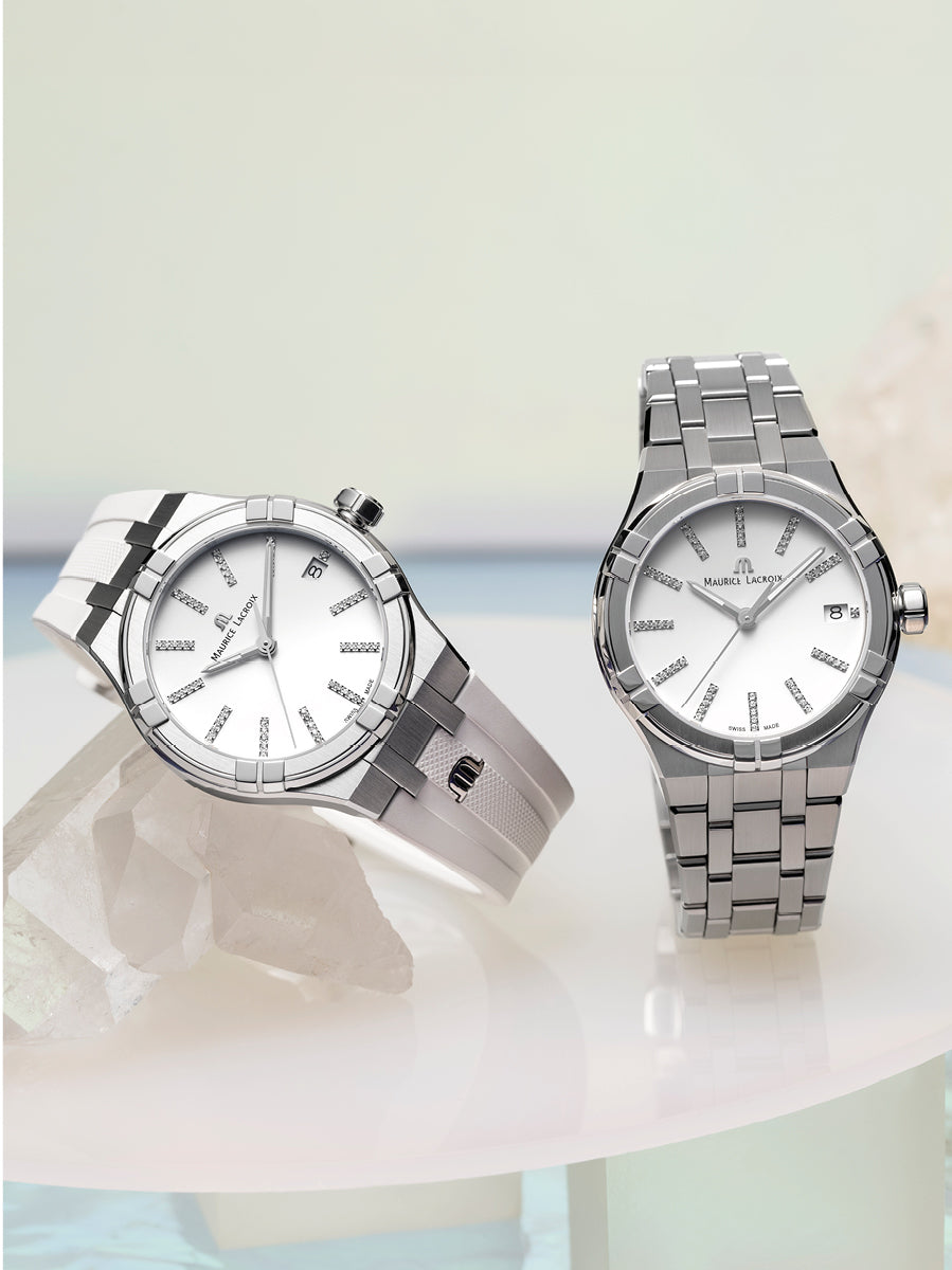 Maurice Lacroix Aikon Quartz Matt White Watch AI1106-SS002-150-1 Image 4