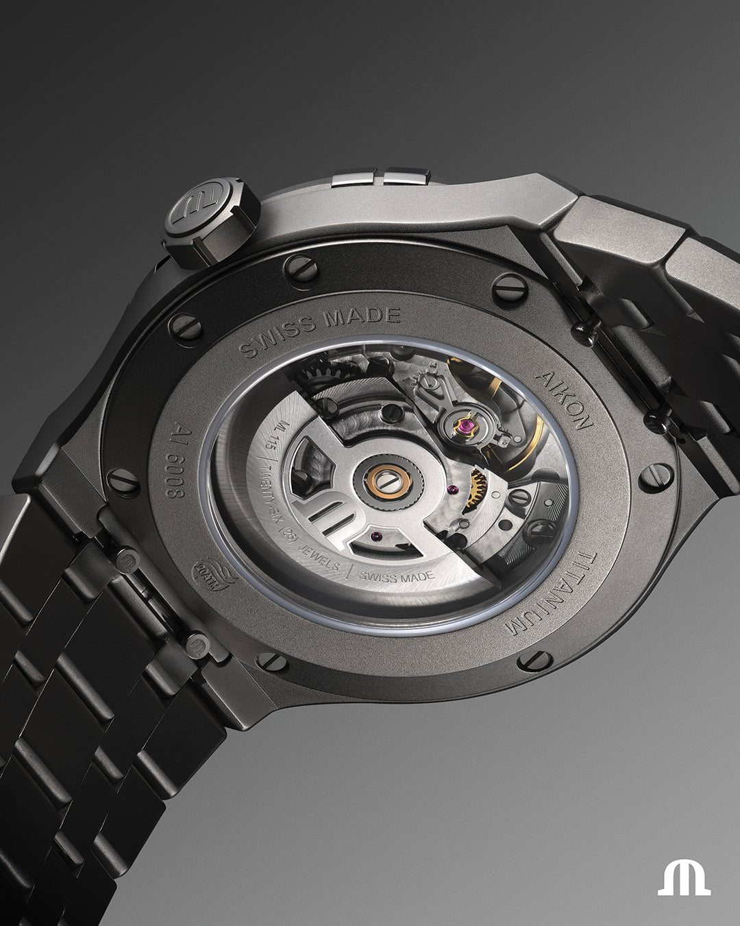 Maurice Lacroix Aikon Titanium Chronograph Watch AI6038-TT032-430-1 Image 4