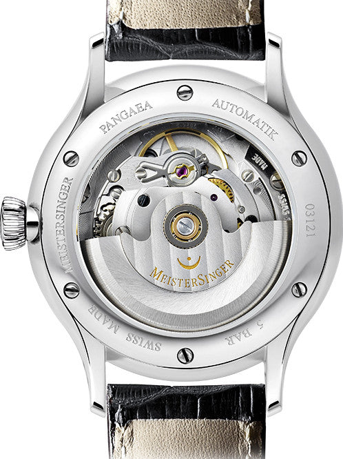 MeisterSinger Pangaea Day Date Watch PDD908 Croco Print Cognac Image 2