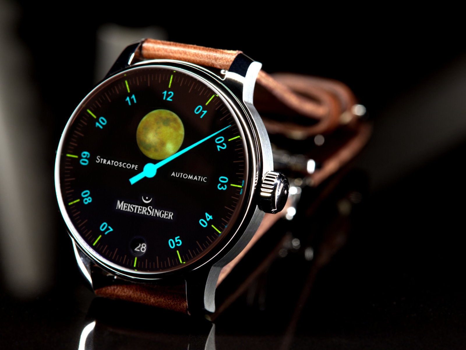 MeisterSinger Stratoscope Golden Moon Watch ST982G - SG03 Image 3