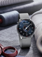 MeisterSinger Watch Neo Plus Pointer Date NED417 Suede Leather Cognac Image 5