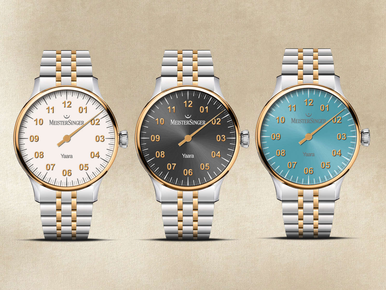 MeisterSinger Yaara Ice Blue Gold Watch YA914G Image 3