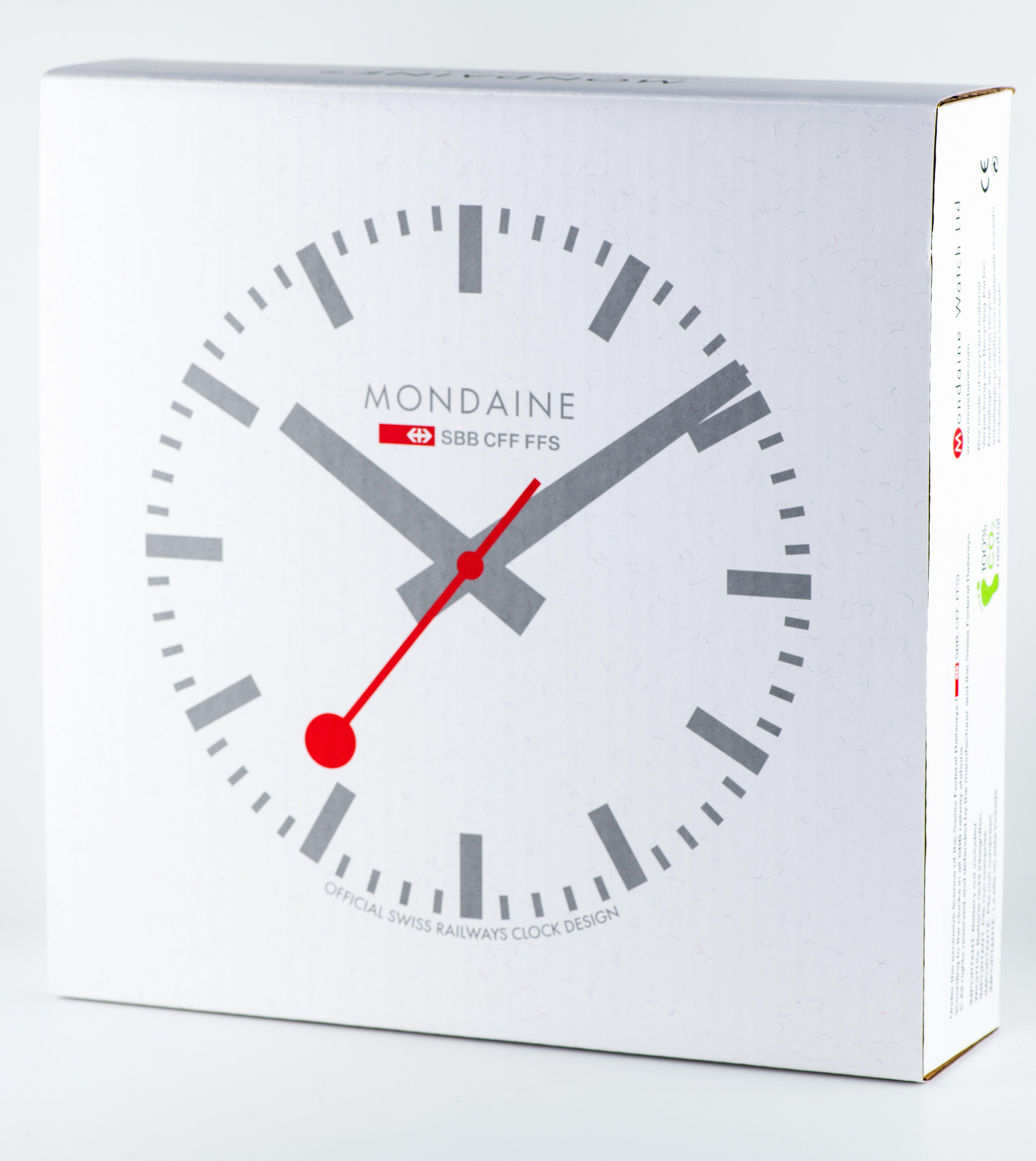 Mondaine Clock Wall Kitchen Silver Watch A990.CLOCK.18SBV Image 4