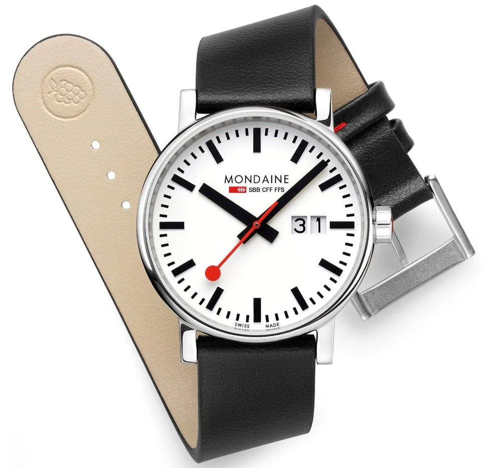 Mondaine Evo2 40mm Grape Leather Watch MSE.40210.LBV Image 2