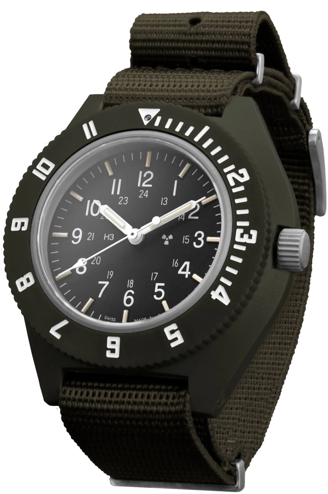 Marathon Watch Navigator Sage Green Pilots WW194001SG-0802