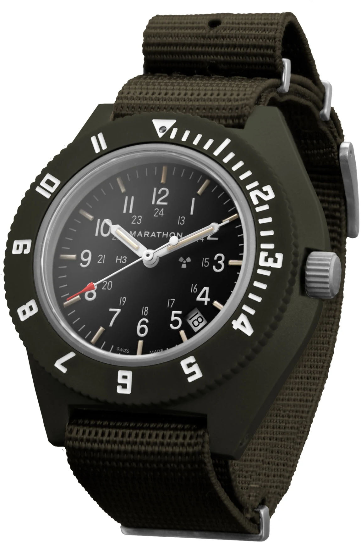 Marathon Watch Navigator Sage Green Pilots With Date WW194013SG-0102