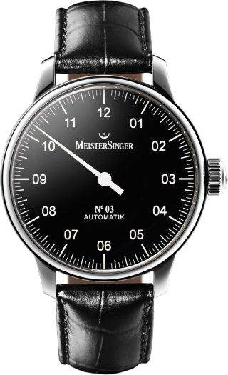 MeisterSinger N. 03 D AM902 Croco Print Black