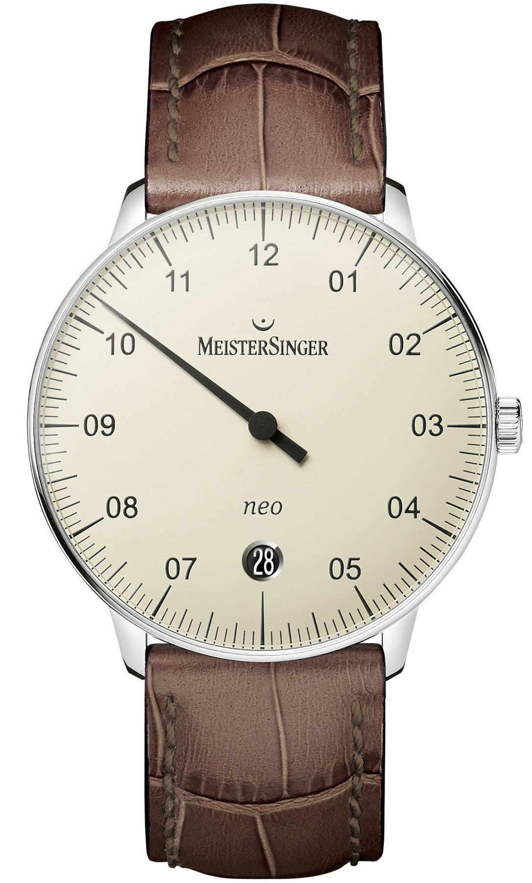 MeisterSinger Watch Neo NE902N Tan Croc Leather