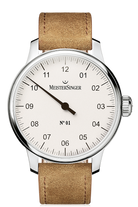 MeisterSinger Watch N. 01 Mens Suede Cognac AM3301