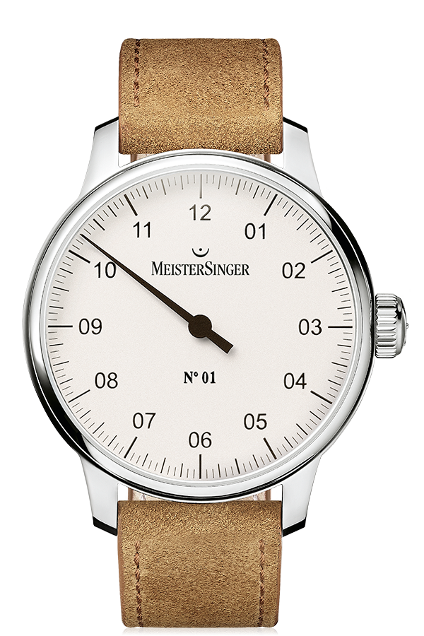 MeisterSinger Watch N. 01 Mens Suede Cognac AM3301
