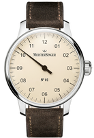 MeisterSinger Watch N. 01 Mens Suede Dark Brown AM3303
