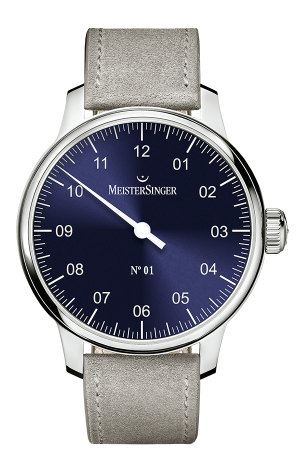 MeisterSinger Watch N. 01 Mens Suede Grey AM3308