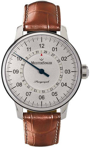 MeisterSinger Watch Perigraph D BM1001 Croco Print Cognac