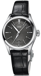 Oris Watch Artelier Lady Date Leather 01 561 7722 4053-LS Black