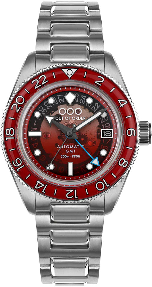 Out Of Order Shaker Spritz Bitter Automatic GMT Limited Edition Watch OOO.001-25.BI.BAND.SS