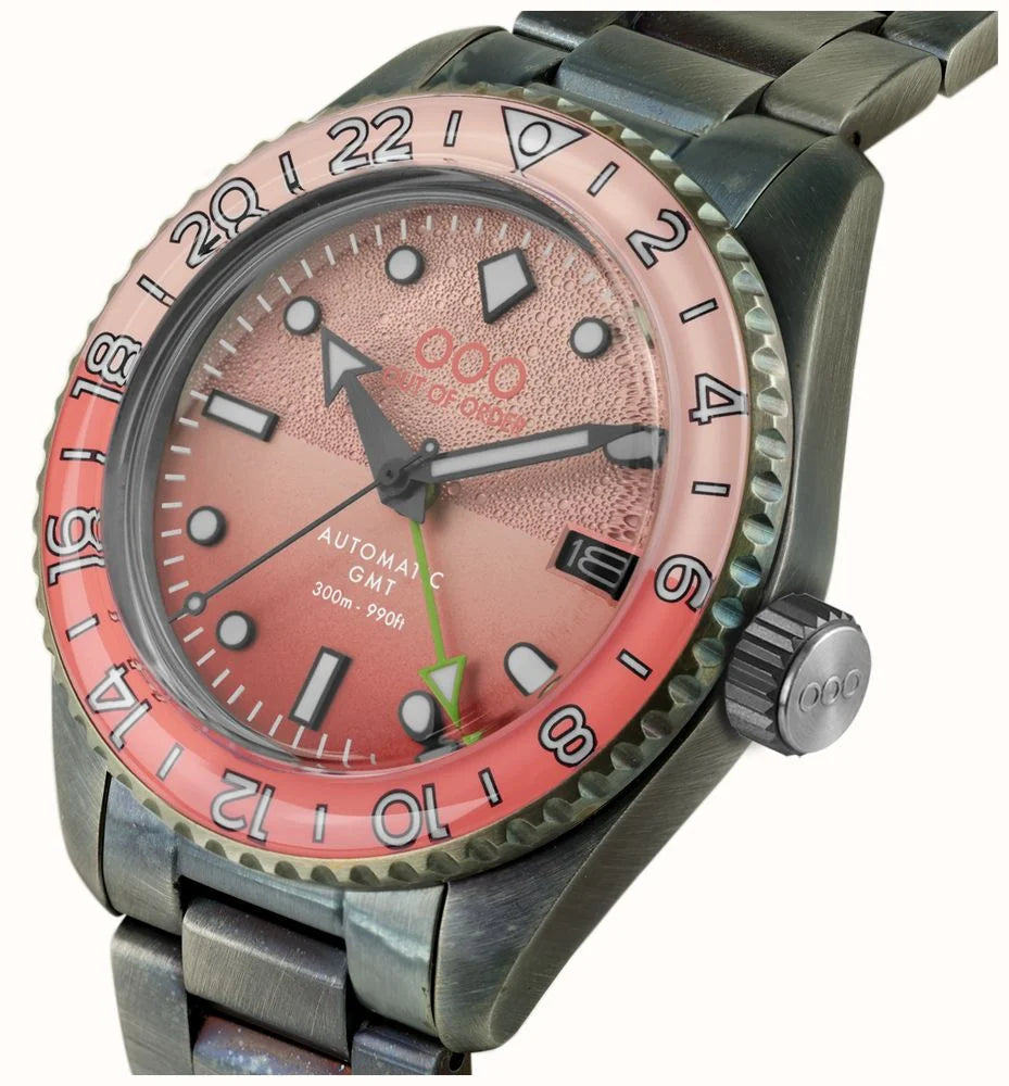 Out Of Order Paloma Pink Automatic GMT Ultra Distressed Watch OOO.001-25.PA.BAND Image 3