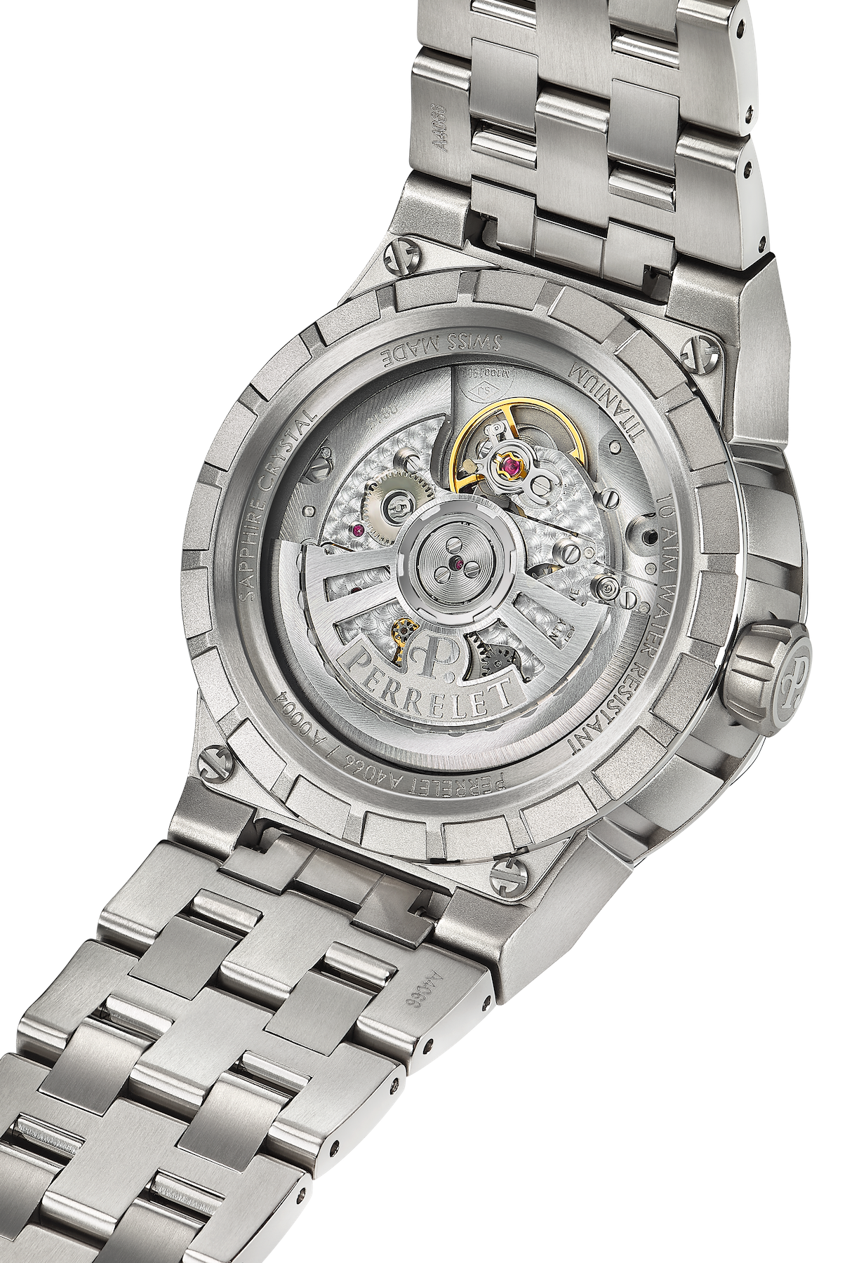 Perrelet Turbine Titanium 41 Blue Bracelet Watch A4066/2 Image 2