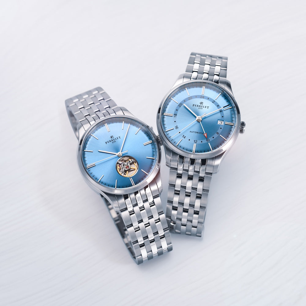 Perrelet Weekend GMT Ice Blue Bracelet Watch A1304/9 Image 5