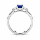 Platinum Sapphire and Diamond Trilogy Ring – Image 2