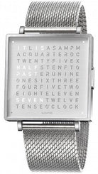 QLOCKTWO Watch W39 Fine Steel Milanaise Bracelet QW39EN3BRBMBR