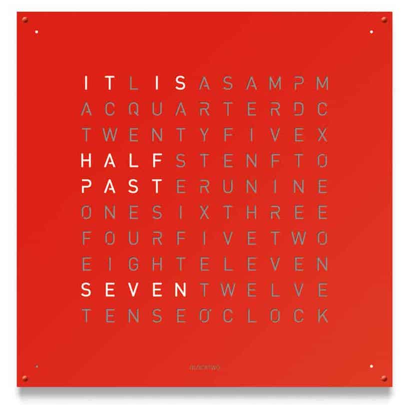 QLOCKTWO 180 Red Pepper Wall Clock 180cm Q180ENRPPC