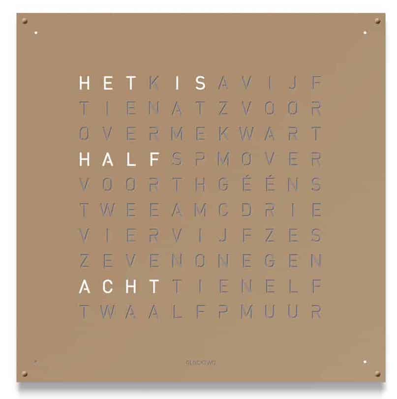 QLOCKTWO 180 Hazelnut Wall Clock 180cm Q180ENHAPC