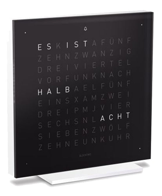 QLOCKTWO Touch Pure Black Ice Tea Table Clock T4PENBI