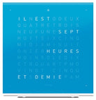 QLOCKTWO Earth 13.5 Pure Blue Candy Table Clock T4PENBC