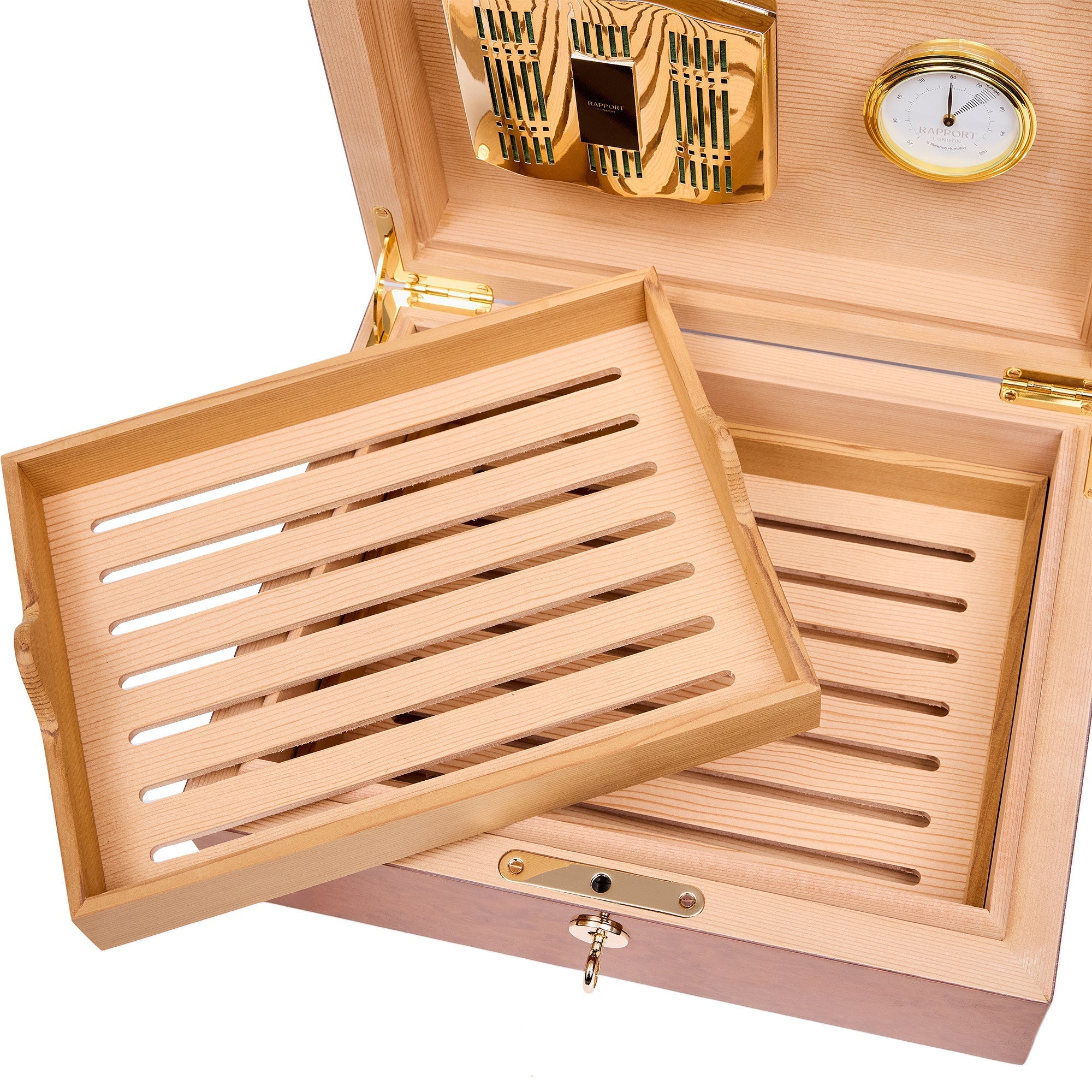 Rapport Brompton Burr Walnut  Medium Humidor RPT-195 Image 4