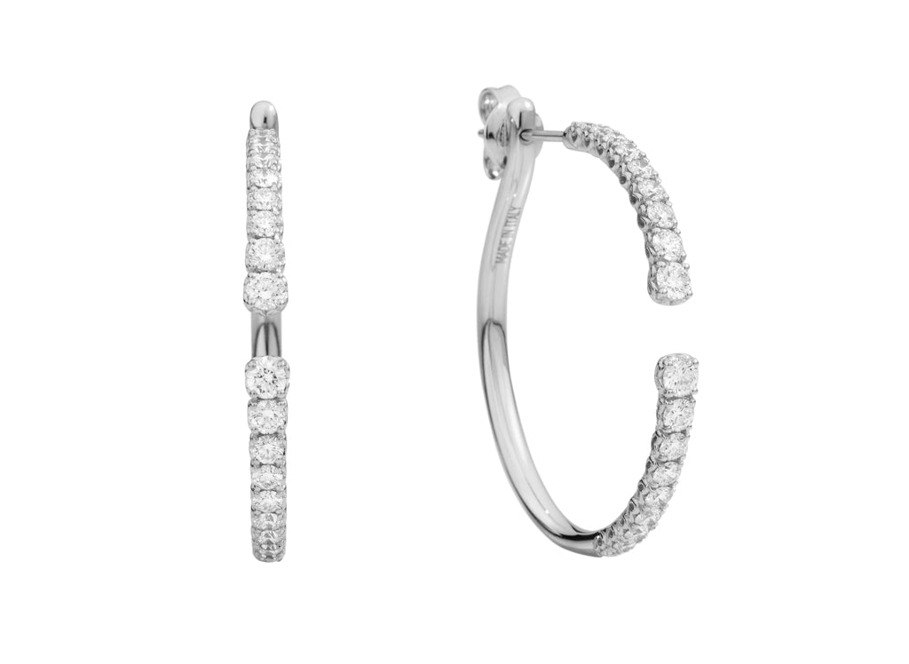 Recarlo More 18ct White Gold 1.53ct Diamond Earrings REC-118 Image 1
