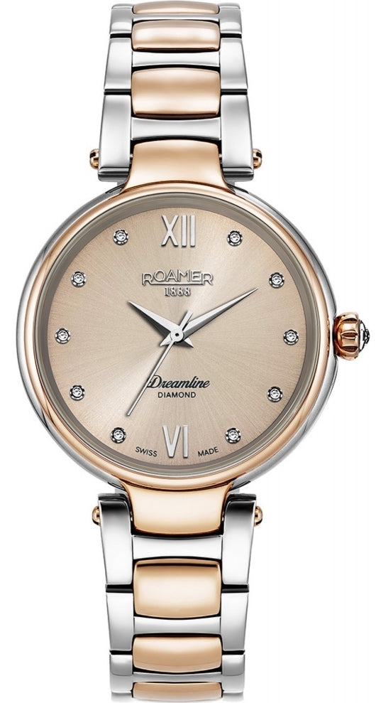 Roamer Watch Dreamline Rose Sunray Diamond 857847 49 38 50