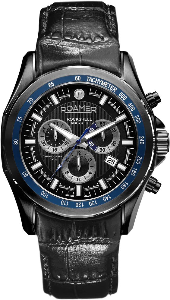 Roamer Watch Rockshell Mark III Chrono Black 220837 45 85 05